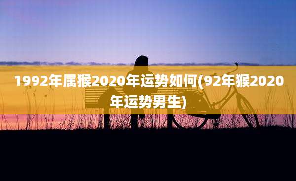 1992年属猴2020年运势如何(92年猴2020年运势男生)