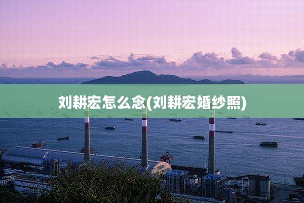 刘耕宏怎么念(刘耕宏婚纱照)