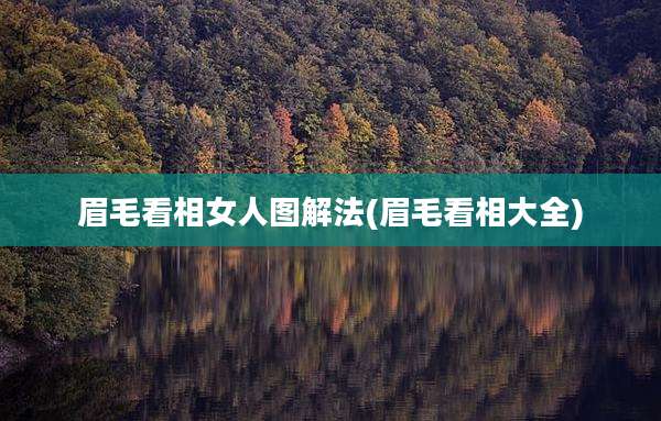眉毛看相女人图解法(眉毛看相大全)