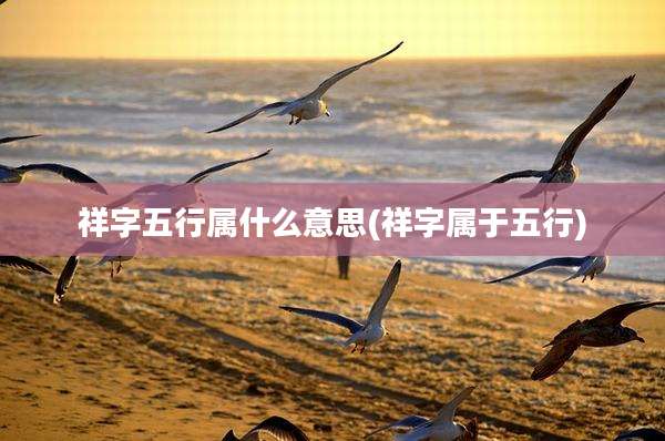 祥字五行属什么意思(祥字属于五行)