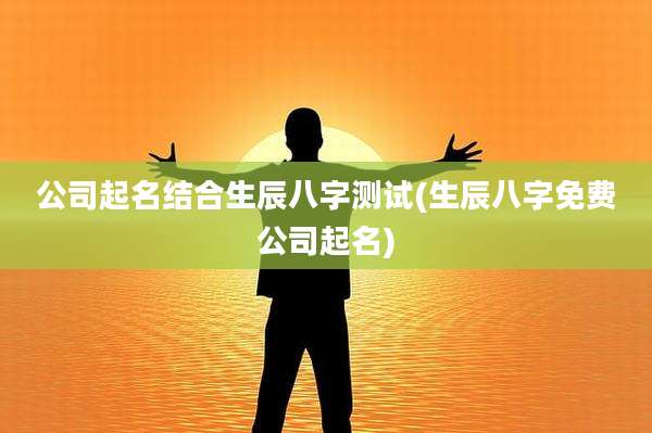公司起名结合生辰八字测试(生辰八字免费公司起名)