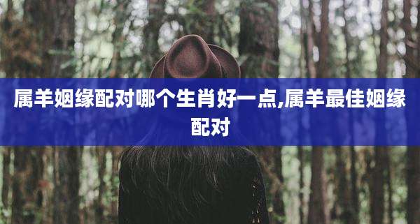 属羊姻缘配对哪个生肖好一点,属羊最佳姻缘配对