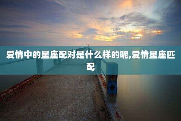 爱情中的星座配对是什么样的呢,爱情星座匹配