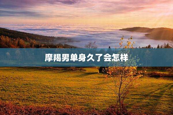 摩羯男单身久了会怎样
