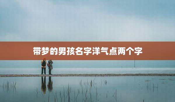 带梦的男孩名字洋气点两个字