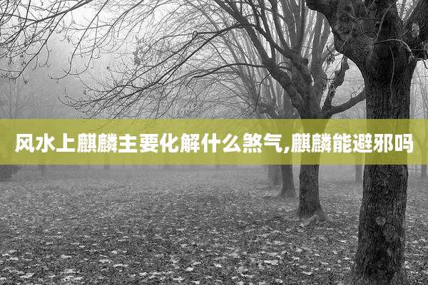 风水上麒麟主要化解什么煞气,麒麟能避邪吗