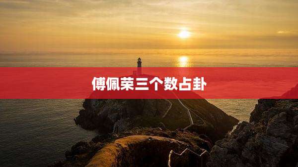 傅佩荣三个数占卦
