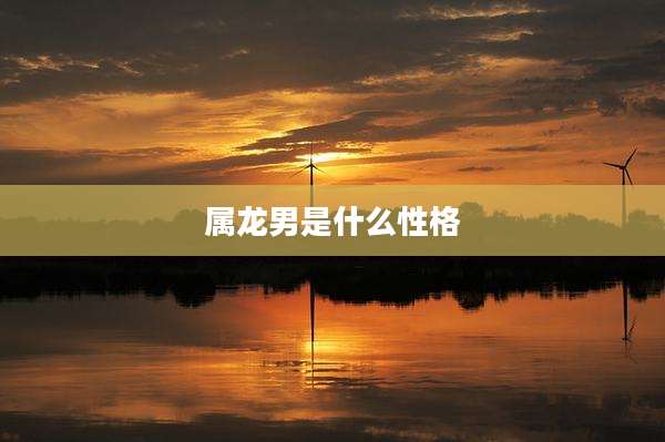 属龙男是什么性格