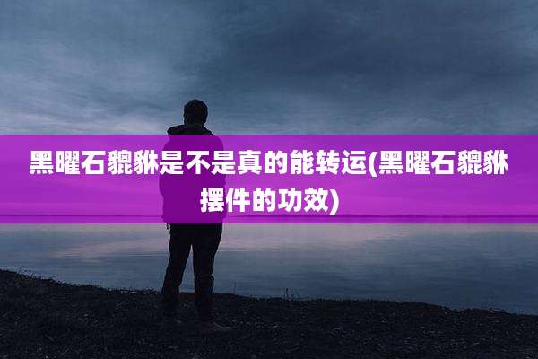 黑曜石貔貅是不是真的能转运(黑曜石貔貅摆件的功效)