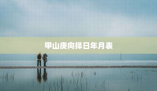 甲山庚向择日年月表
