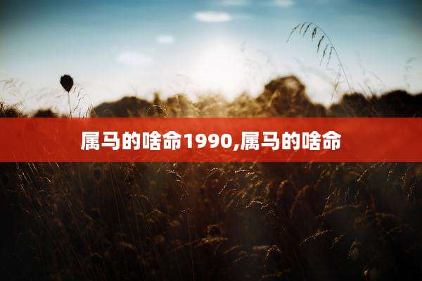 属马的啥命1990,属马的啥命
