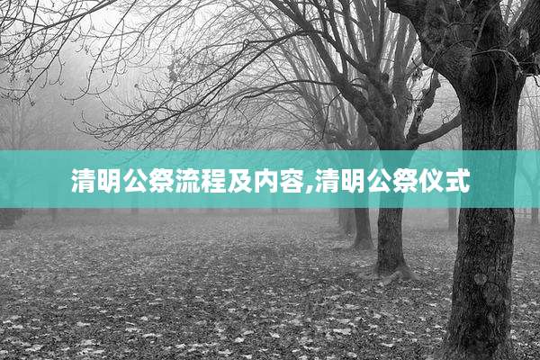 清明公祭流程及内容,清明公祭仪式