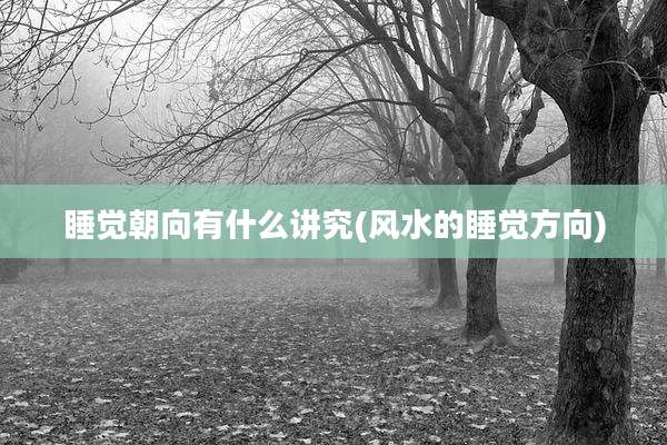 睡觉朝向有什么讲究(风水的睡觉方向)