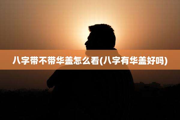 八字带不带华盖怎么看(八字有华盖好吗)