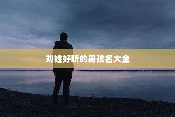 刘姓好听的男孩名大全
