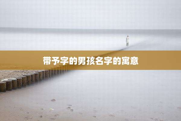 带予字的男孩名字的寓意