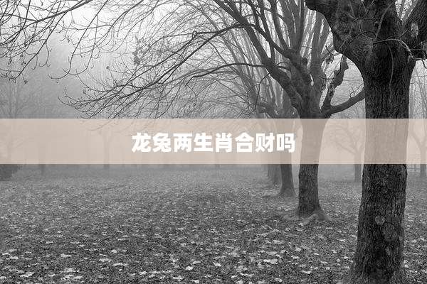 龙兔两生肖合财吗
