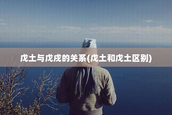 戊土与戊戌的关系(戊土和戊土区别)