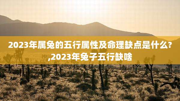 2023年属兔的五行属性及命理缺点是什么?,2023年兔子五行缺啥