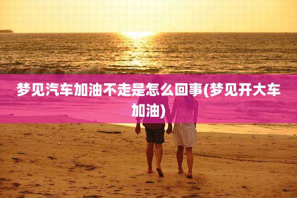 梦见汽车加油不走是怎么回事(梦见开大车加油)