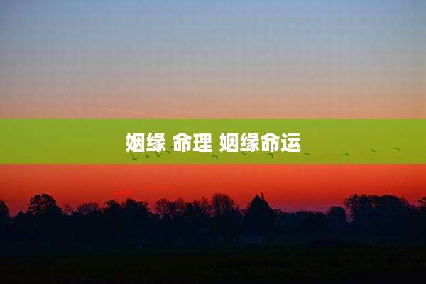 姻缘 命理 姻缘命运