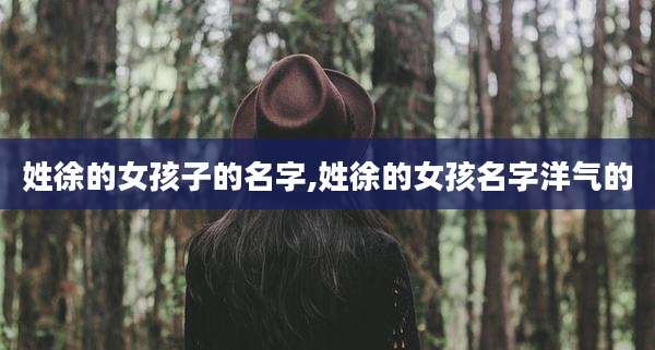 姓徐的女孩子的名字,姓徐的女孩名字洋气的