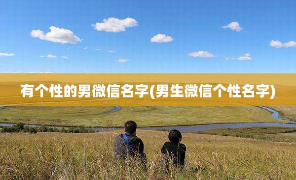 有个性的男微信名字(男生微信个性名字)