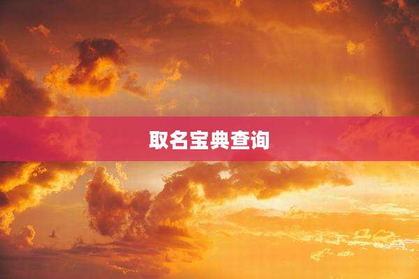 取名宝典查询