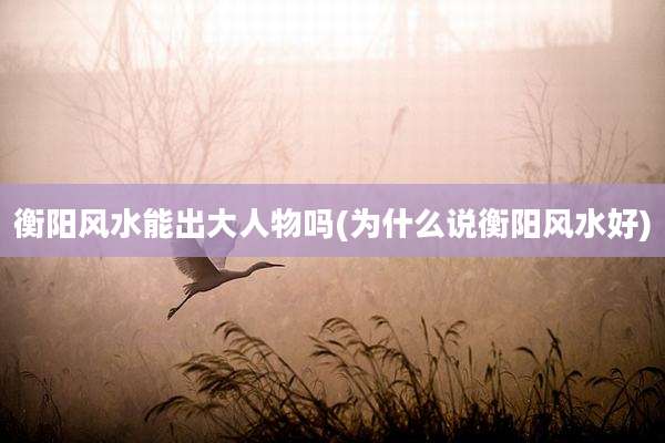 衡阳风水能出大人物吗(为什么说衡阳风水好)