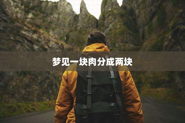梦见一块肉分成两块