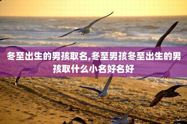 冬至出生的男孩取名,冬至男孩冬至出生的男孩取什么小名好名好