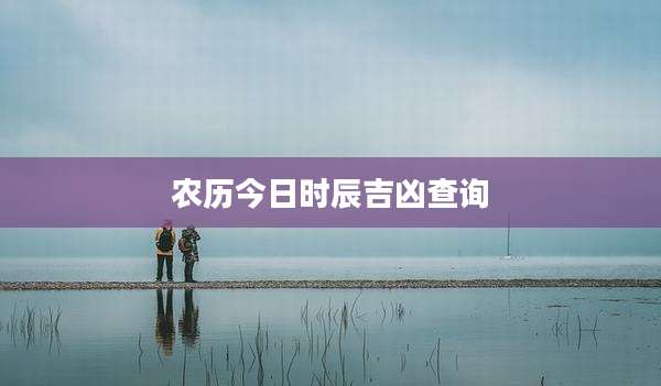 农历今日时辰吉凶查询