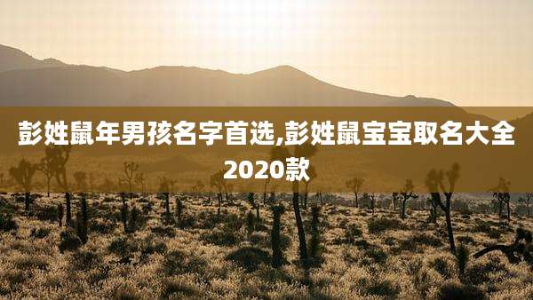 彭姓鼠年男孩名字首选,彭姓鼠宝宝取名大全2020款