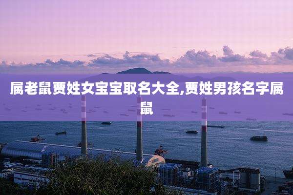 属老鼠贾姓女宝宝取名大全,贾姓男孩名字属鼠