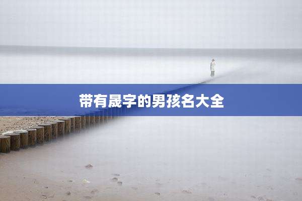 带有晟字的男孩名大全