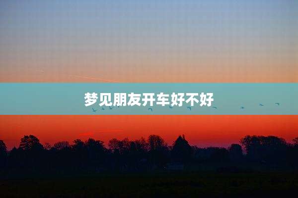 梦见朋友开车好不好