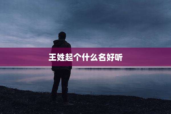 王姓起个什么名好听