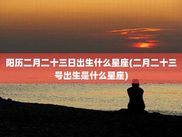 阳历二月二十三日出生什么星座(二月二十三号出生是什么星座)