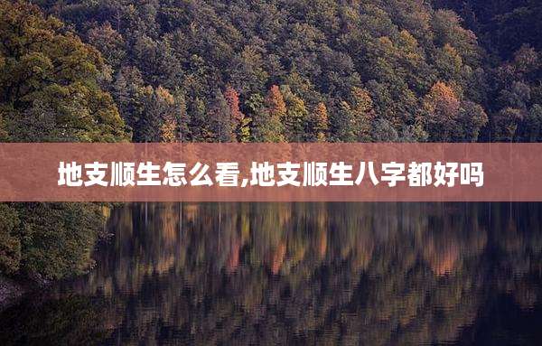 地支顺生怎么看,地支顺生八字都好吗
