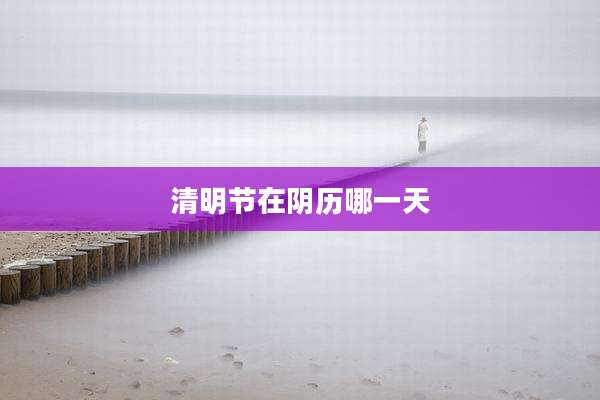 清明节在阴历哪一天