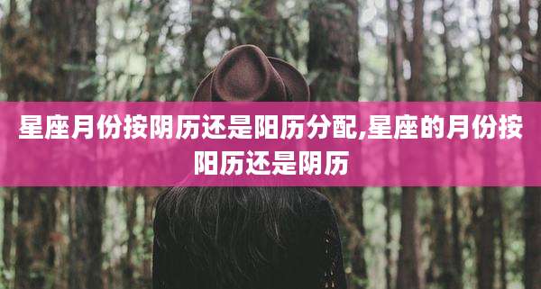 星座月份按阴历还是阳历分配,星座的月份按阳历还是阴历