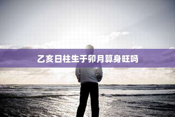 乙亥日柱生于卯月算身旺吗