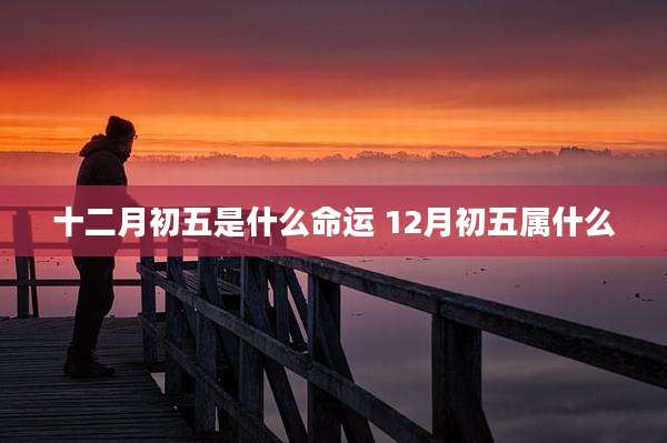 十二月初五是什么命运 12月初五属什么