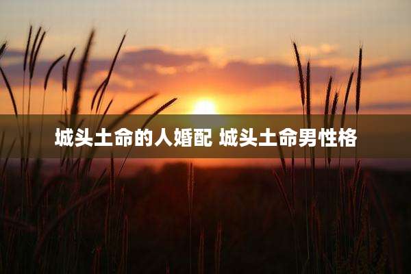城头土命的人婚配 城头土命男性格