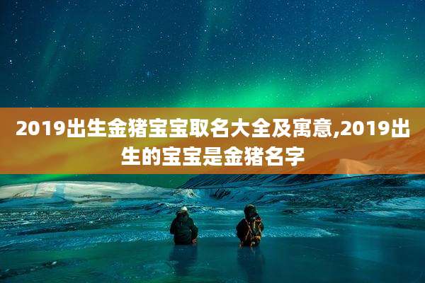 2019出生金猪宝宝取名大全及寓意,2019出生的宝宝是金猪名字