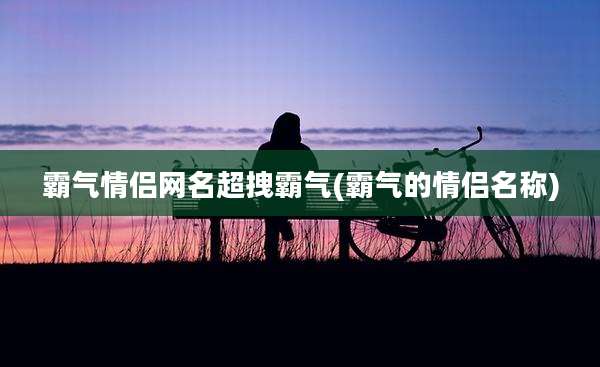 霸气情侣网名超拽霸气(霸气的情侣名称)