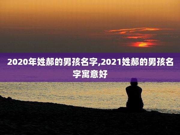 2020年姓郝的男孩名字,2021姓郝的男孩名字寓意好