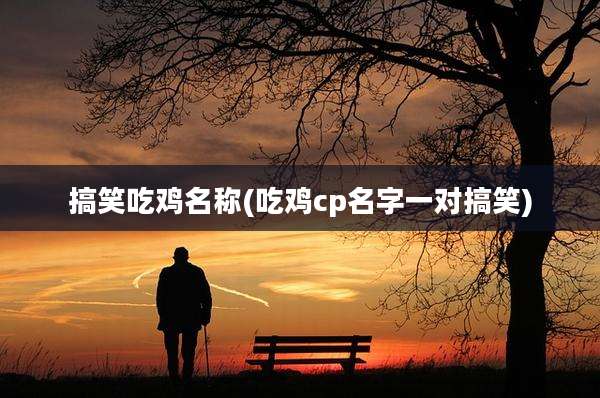 搞笑吃鸡名称(吃鸡cp名字一对搞笑)