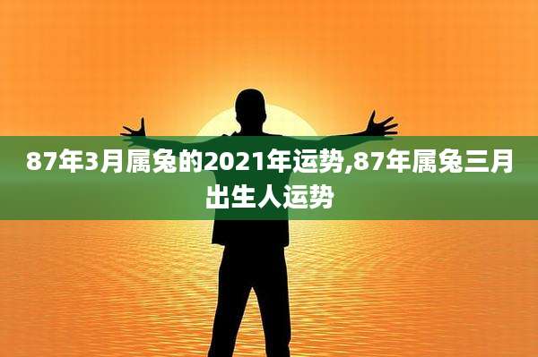 87年3月属兔的2021年运势,87年属兔三月出生人运势