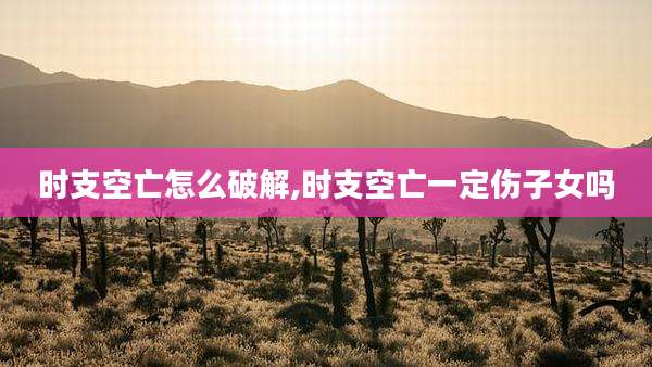 时支空亡怎么破解,时支空亡一定伤子女吗